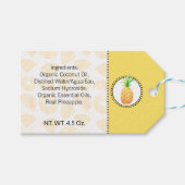 パイナップル 手作りバス＆ボディ ギフトタグ (正面(横))