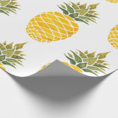パイナップル。水彩ハンド絵を描イラストレーションw ラッピングペーパー (角)