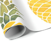 パイナップル。水彩ハンド絵を描イラストレーションw ラッピングペーパー (ロールコーナー)