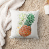 パイナップル、水色。 クッション (ブランケット)