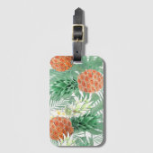 パイナップル、甘いカップル、フルーツ ラゲッジタグ (正面縦)