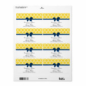 パイナップル、白モロッコ海軍の弓水ラベル ラベル (フルシート)