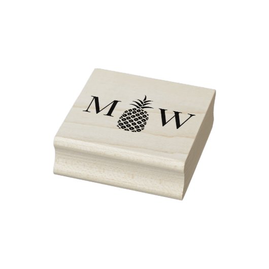 パイナップル#11カップル結婚の2イニシャルモノグラム ラバースタンプ (スタンプ)