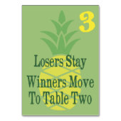 パイナップルBuncoのテーブルカード#3 テーブルナンバー (裏面)