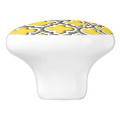 パイナップルDKグレーホワイトモロッコクローバー#5DS セラミックノブ (側面)