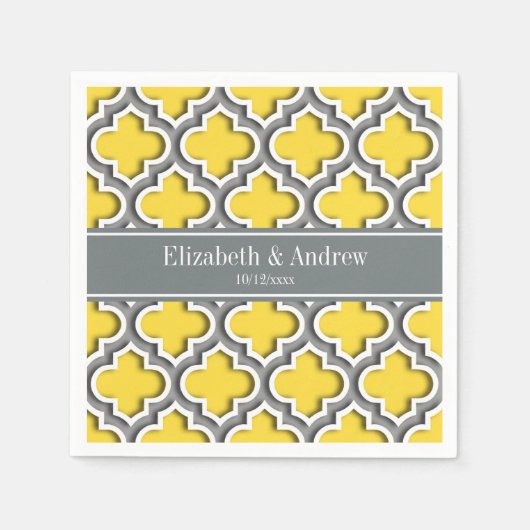 パイナップルDKグレーモロッコ#5DS CHAR名モノグラム スタンダードカクテルナプキン (正面)