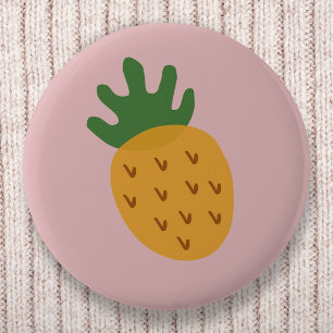 パイナップルIVF かわいいピンク不妊認識度 缶バッジ