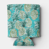 パイナップルO'CLOCK熱帯お洒落水色 缶クーラー (裏面)