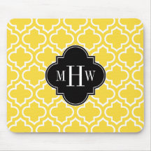 パイナップルWhtモロッコ#6ブラック3イニシャルモノグラム