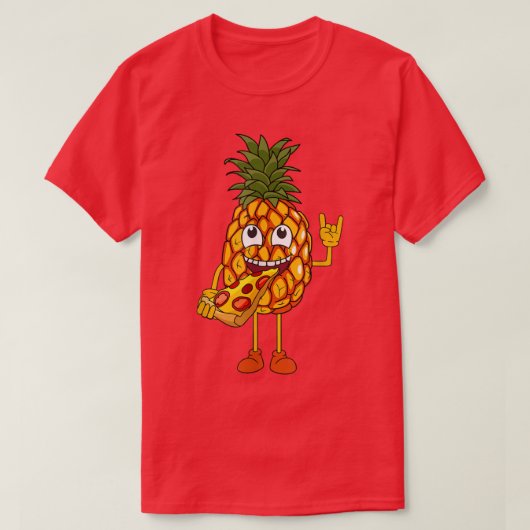パイニおもしろいー食べルのピザTシャツ Tシャツ (デザイン正面)