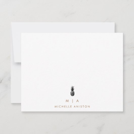 パイネエレガントルモダン・モノグラクラシックムカスタム ノートカード (正面)