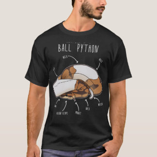 パイバルドボールパイソンの解剖学 Tシャツ