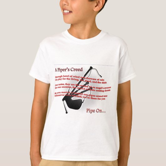 パイパーの信条 Tシャツ (正面)