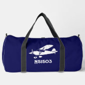 パイパークールクブ航空シンプル機カスタム器 ダッフルバッグ (正面)