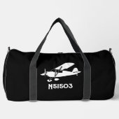 パイパークールクブ飛行機、シンプルカスタムジムトラベル ダッフルバッグ (正面)