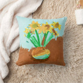 パイパーズバンゴッホインスパイアヒマワラメ装飾用クッション クッション (ブランケット)