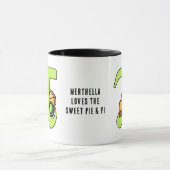 パイパーソナライズされたとパイの日が大好き マグカップ (中央)