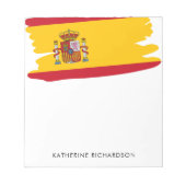 パイパーソナライズされたススペインの国国旗 ノートパッド (正面)