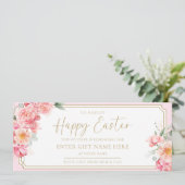 パイパーピオニーハッピーイースターギフト券カード 招待状 (スタンド正面)