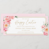 パイパーピオニーハッピーイースターギフト券カード 招待状 (正面/裏面)