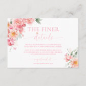 パイパーピーニーフローラバタフライブライダルシャワー詳細 エンクロージャーカード (正面)