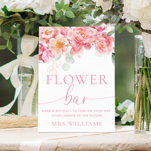 パイパーピーニーフローラフラワーバー標識 ポスター