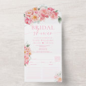 パイパーピーニーフローラブライダルシャワーレシピ オールインワン招待状 (内側)