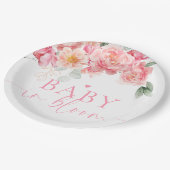 パイパーピーニーフローラベビーイン開花ベビーシャワー ペーパープレート (アングル)