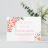 パイパーピーニーフローラベビーシャワー詳細カード 招待状 (スタンド正面)