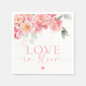 パイパーピーニーフローララブイン開花ブライダルシャワー スタンダードカクテルナプキン (正面)