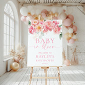 パイパーピーニーベビーイン開花シャワー歓迎サイン ポスター