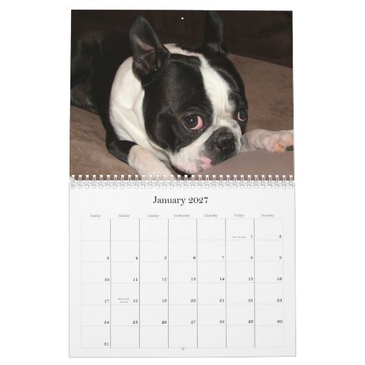 パイパー及びPinocchio 2009年 カレンダー (1月 2027)