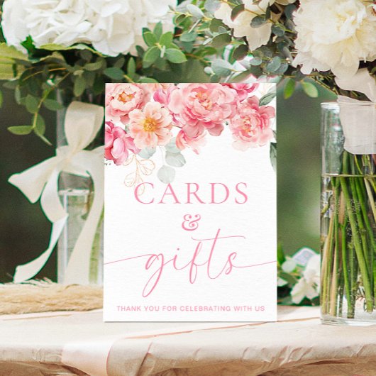 パイパー牡丹フローラカードとギフトサイン ポスター