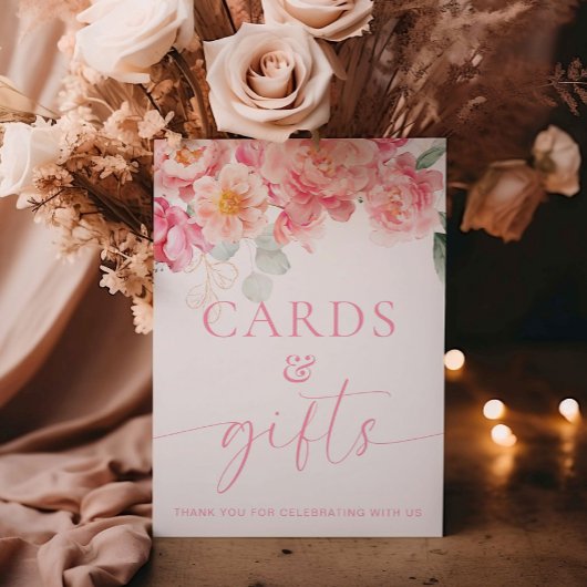 パイパー牡丹フローラカードとギフトサイン ポスター