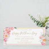 パイパー ピオニー ハッピー マザーズデイ ギフト バウチャー カード (スタンド正面)