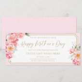 パイパー ピオニー ハッピー マザーズデイ ギフト バウチャー カード (正面/裏面)