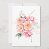 パイパー ピオニー フラワーベイビーシャワー 招待状 (裏面)