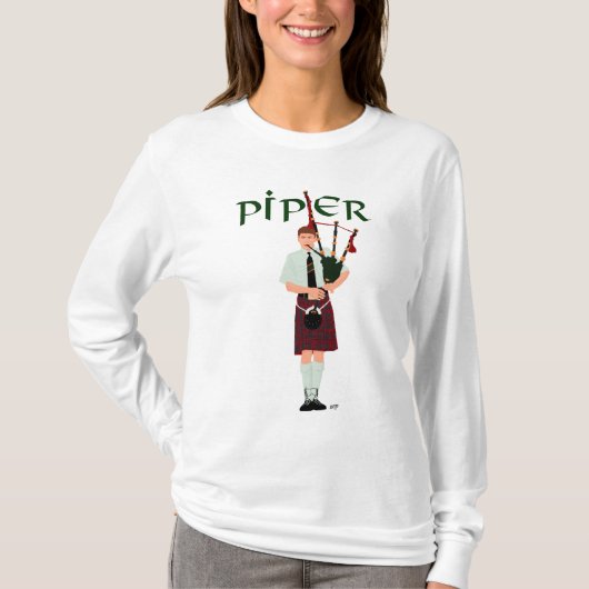 パイパー レッド プラッド Tシャツ (正面)