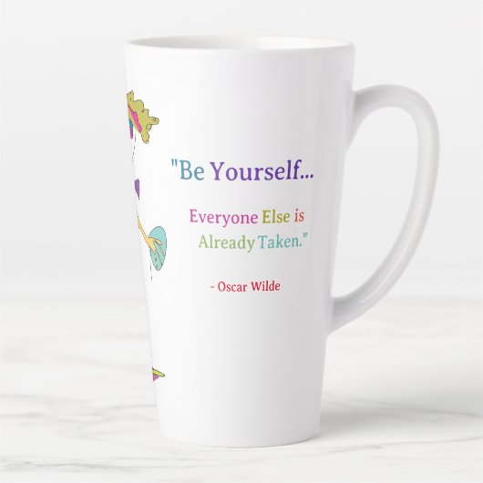 「パイパー」 – 「Be Yourself」 (Oscar Wilde)ラテ・マグ カフェラテマグ (右)