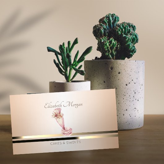 パイピングモダンバッグフラワーズベーカリールミナウス 名刺