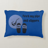 パイプおもしろいとスリッパを彼のために アクセントクッション (裏面)