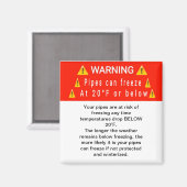 パイプが温度の磁警告石でフリーズ マグネット (正面/裏面)