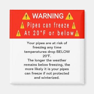 パイプが温度の磁警告石でフリーズ マグネット