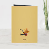 パイプたばこ父の日の写真グリーティングカード サンキューカード (裏面)