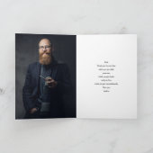 パイプたばこ父の日の写真グリーティングカード サンキューカード (内部)