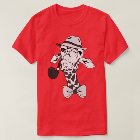 パイプと帽子のキリン刑事 Tシャツ (デザイン正面)