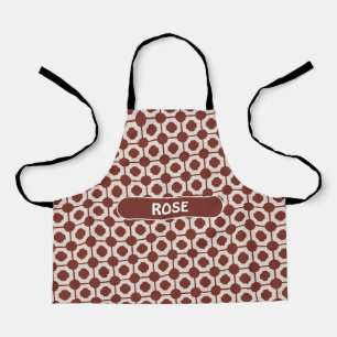 パイプのベージュ茶色のパタミニマルーン エプロン