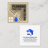 パイプのホームフレームのリーク スクエア名刺 (正面/裏面)