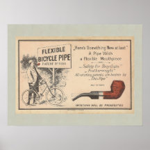 パイプのヴィンテージを吸うバイシクリストおもしろい