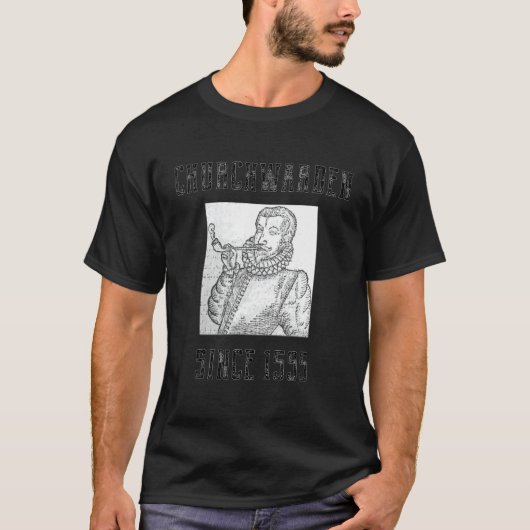 パイプの喫煙者のための教会パイプTシャツ Tシャツ (正面)
